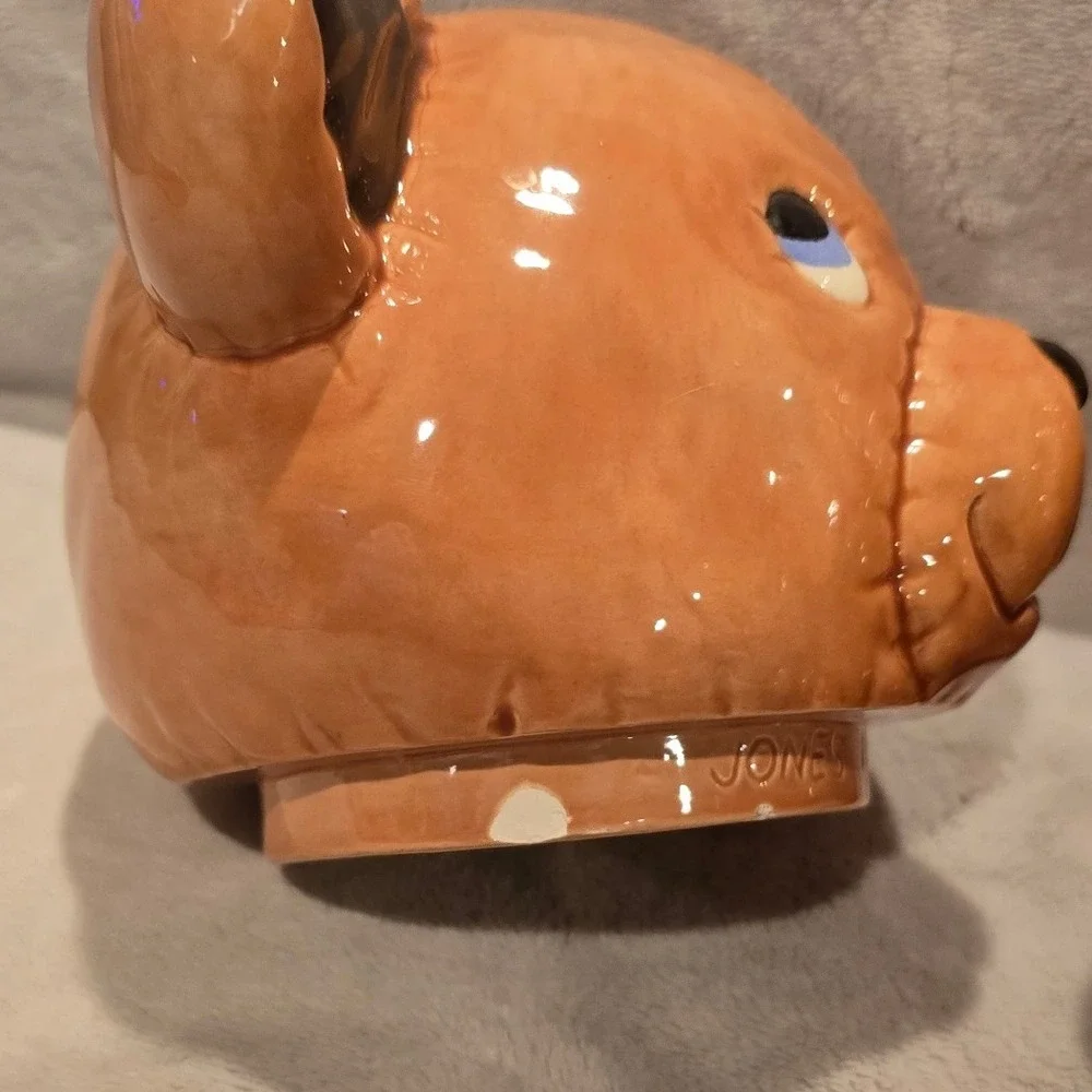 Vintage Ceramic Teddy Bear Cookie Jar Collectible‎ Cute Kitchen Decor